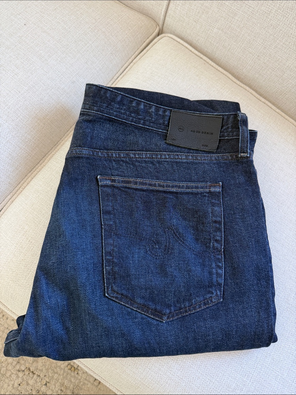 Ag Adriano Goldschmied Dark Blue Everett Slim Straight Jeans